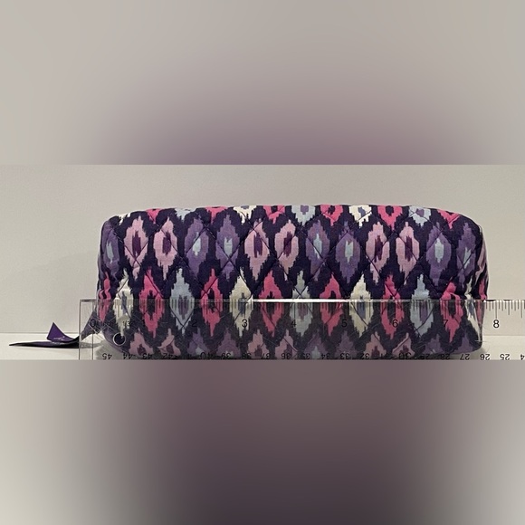 Vera Bradley Cosmetic Bag Lilac Ikat Plastic Lined - Picture 10 of 11